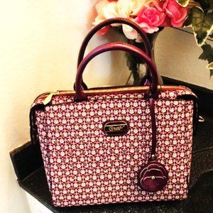 Brangio Italy Galaxy Stars Clover Designer Purse Tote, Purple- New with Tags
